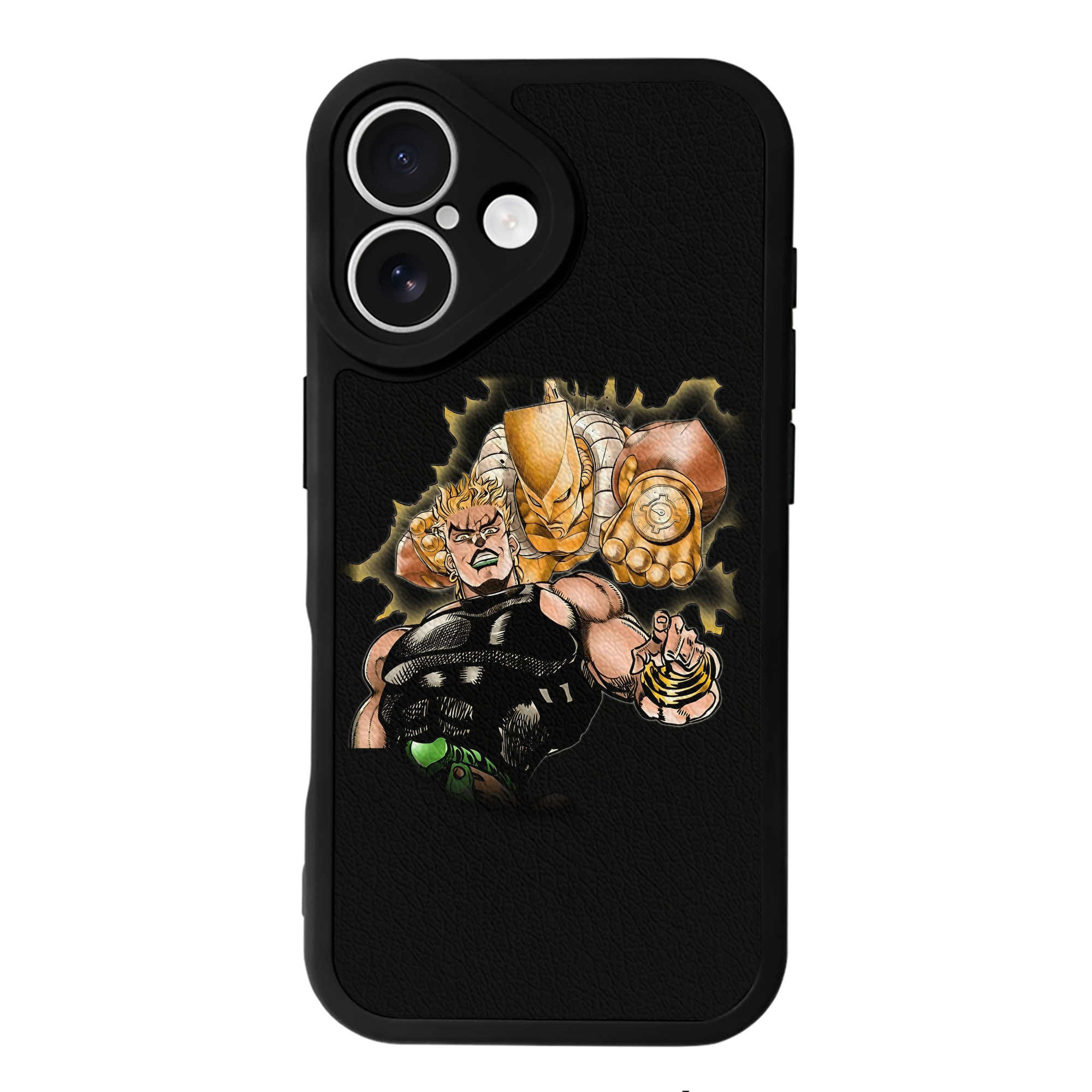 （画像用） ジョジョの奇妙な冒険 ディオ?ブランドー JoJo's Bizarre Adventure Dio Brando 【iPhone 16シリーズ対応】シリコンスマホケース（レザー調） 材質：シリコン